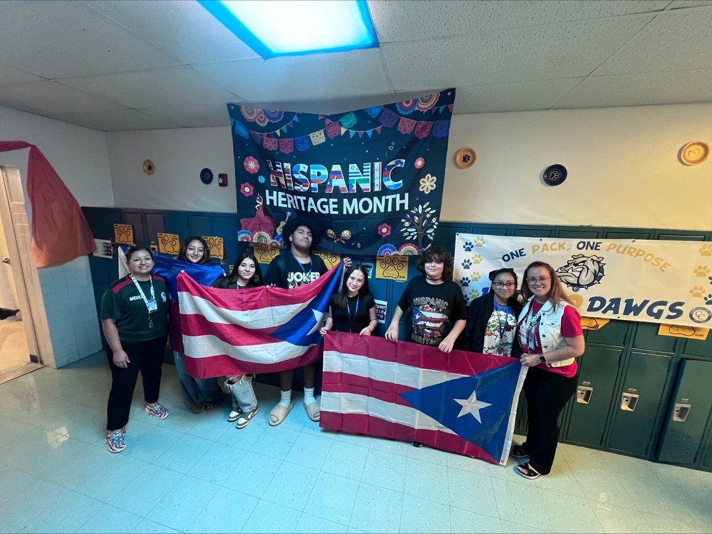 Students celebrating Hispanic Heritage Month