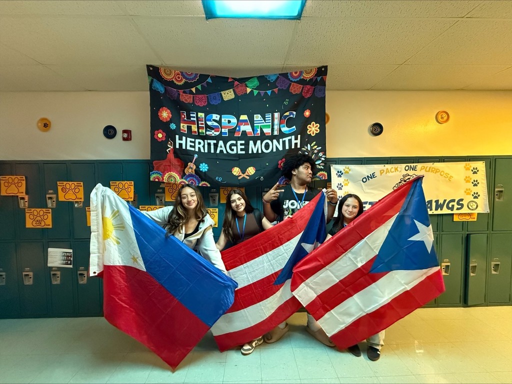 Students celebrating Hispanic Heritage Month