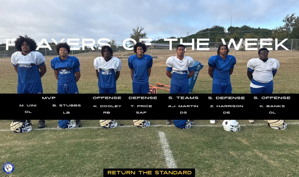 Players of the week uni, stubbs, dooley price martin harison  banks