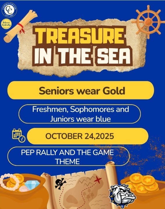 Graphic design of a sunken treasure. Text in message body.