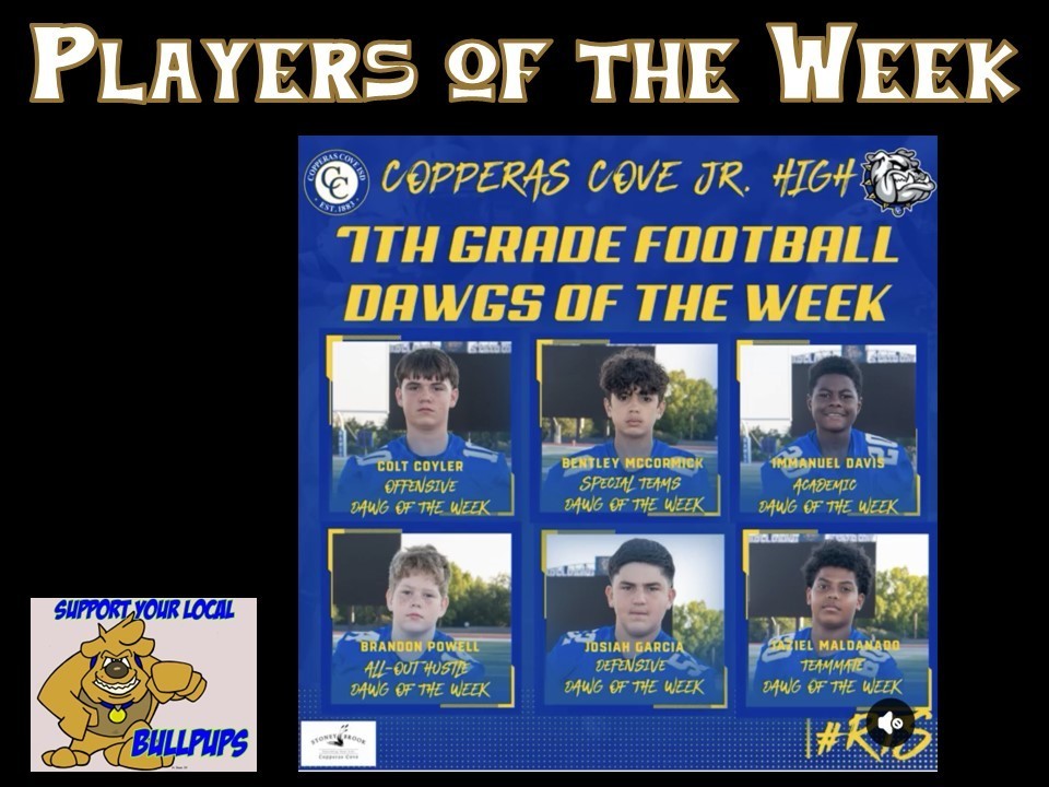 7th Grade Players of the Week- details in the story