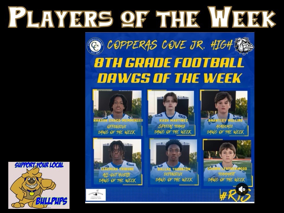 8th Grade Players of the Week- details in the story