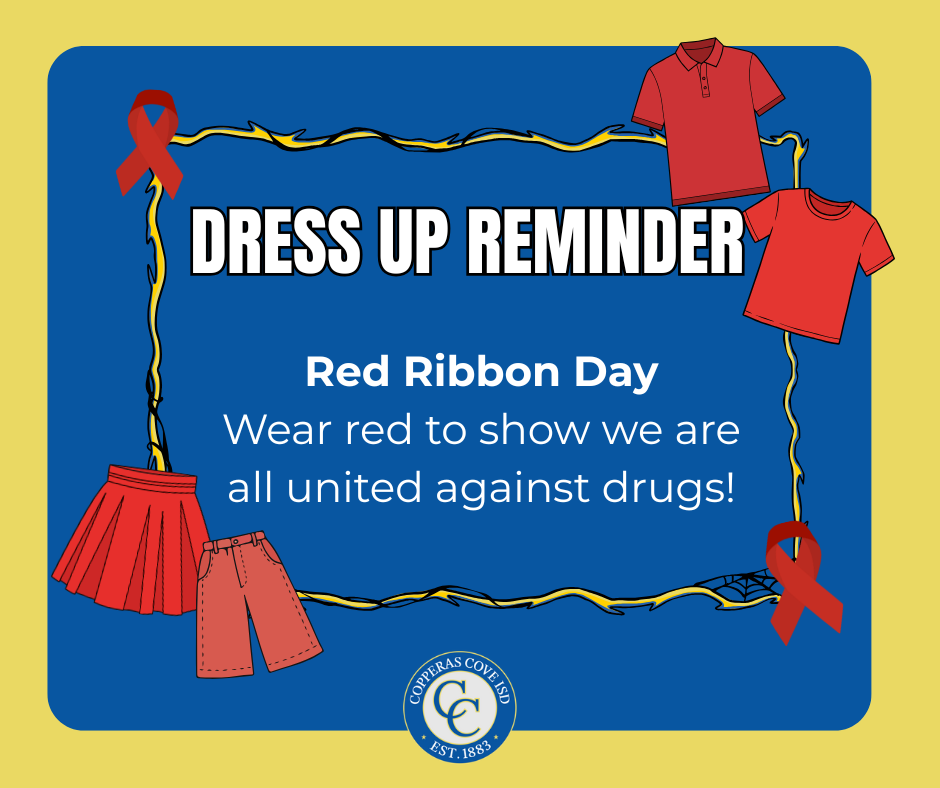 Dress up reminder flyer with CCISD logo details in caption