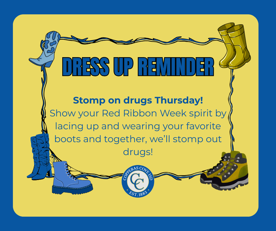 Dress up reminder flyer with CCISD logo details in caption