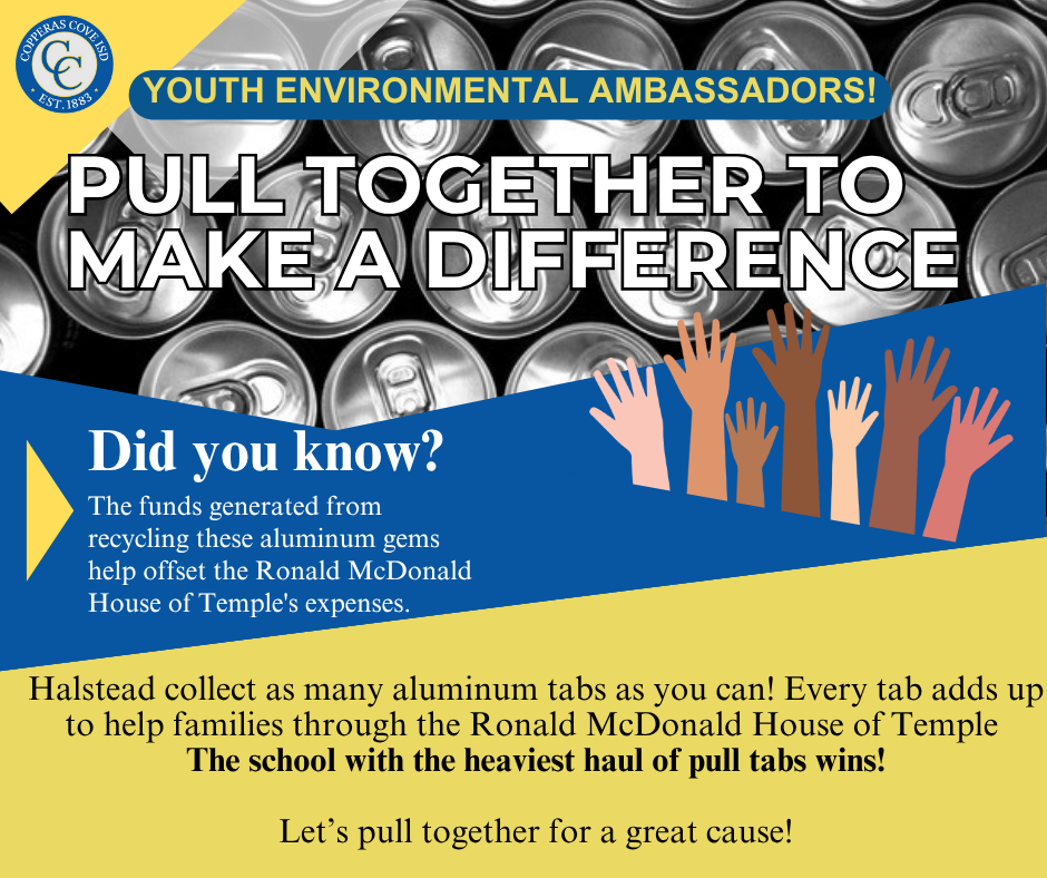 Pull tab flyer with CCISD logo details in caption