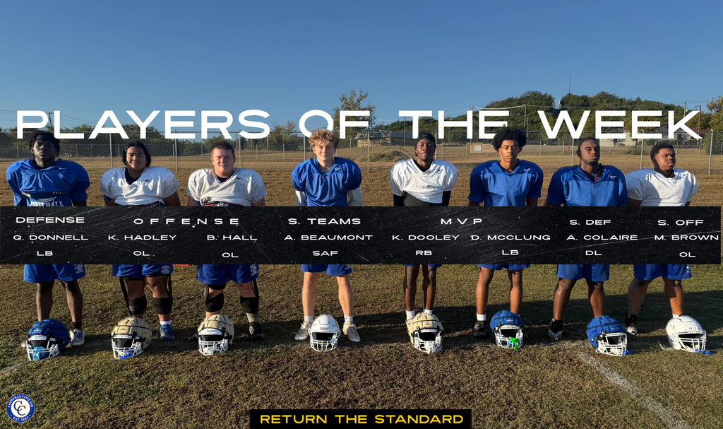 players of the week donnell, hadley, hall, beaumont, dooley cclung colia and brorm