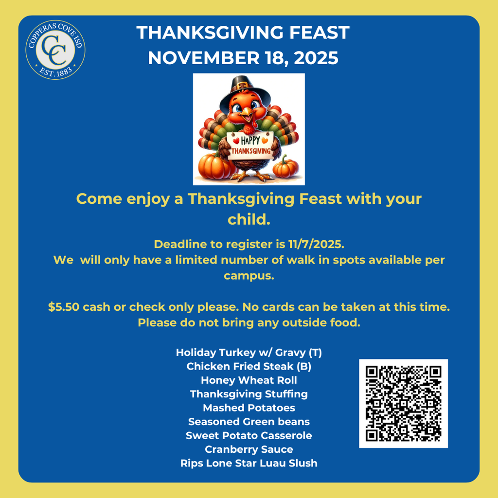 Thanksgiving Feast flyer, details in post