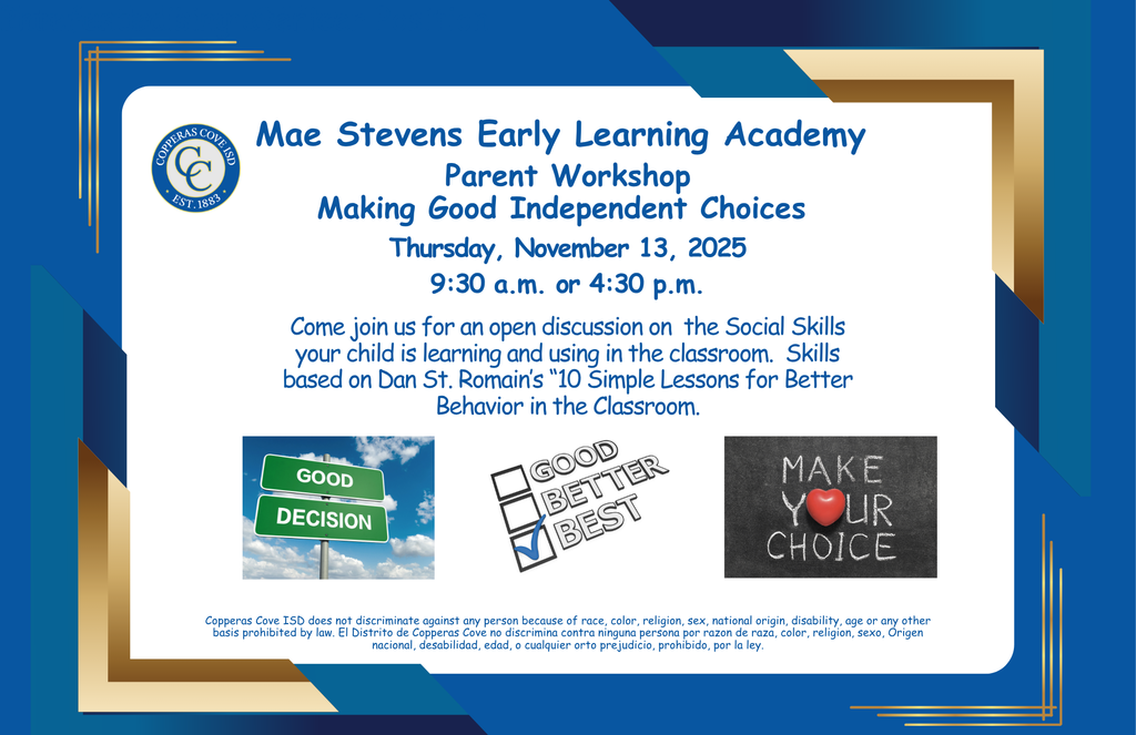 Parent Workshop Making Good Independent Choices