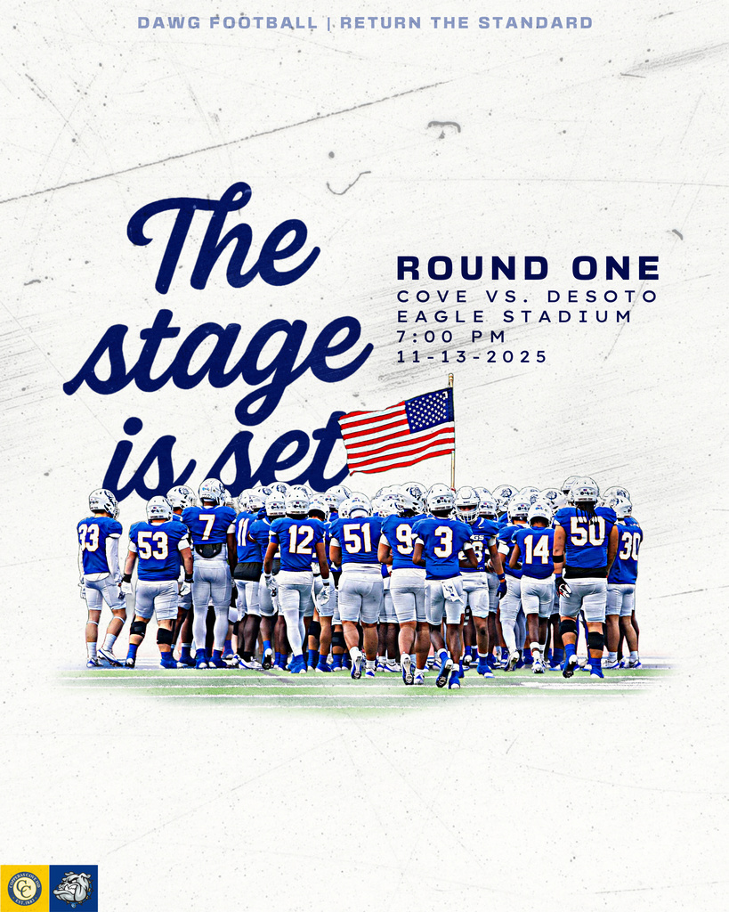 the stage is set round one cove vs. desoto eagle stadium 7pm 11-13-2025