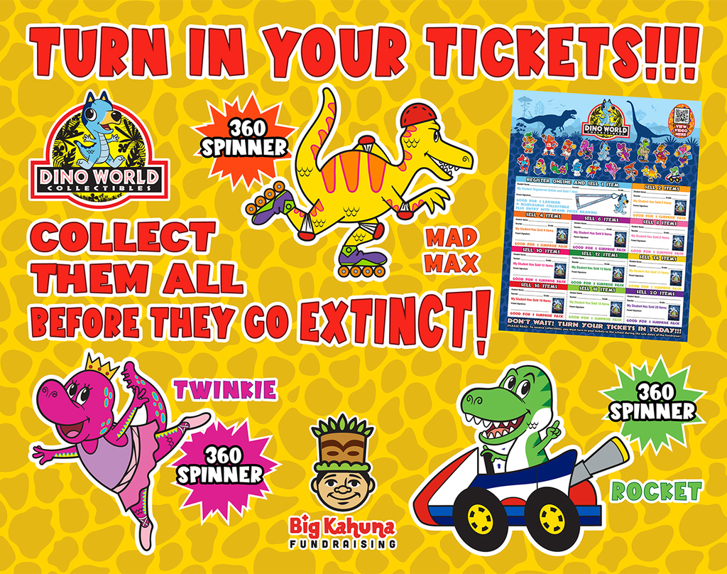 Big Kahuna Dino world flyer details in caption