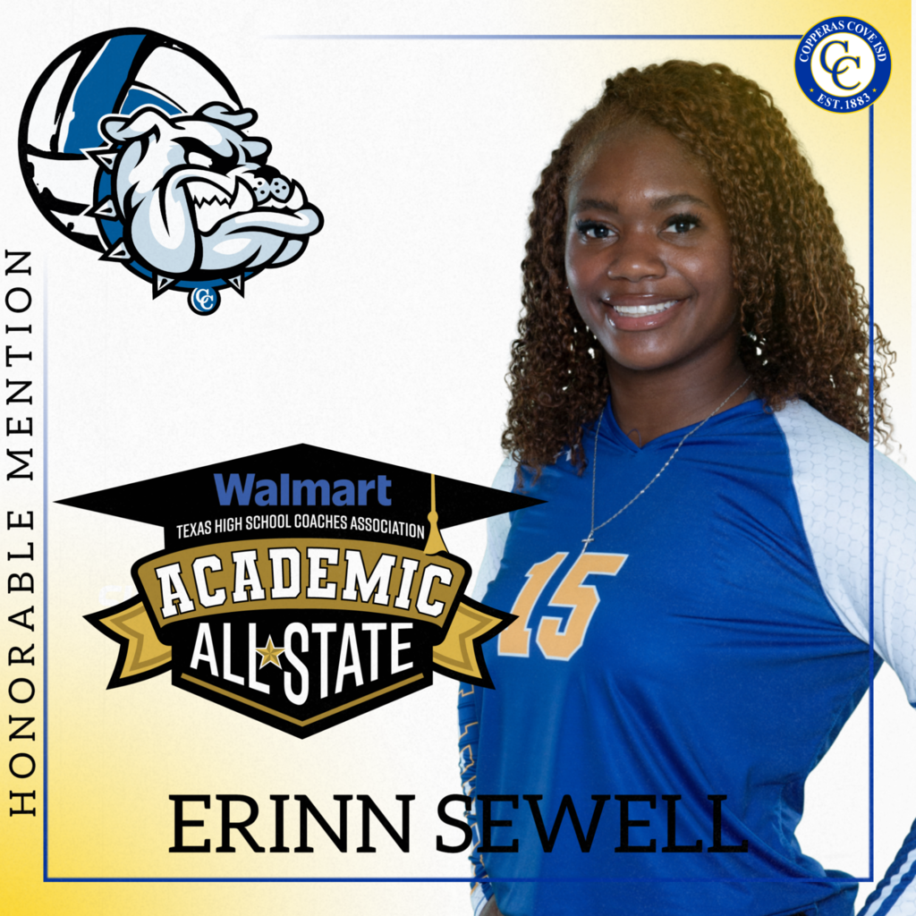 walmart texas high school coaches association academic all state. honorable mention erinn sewell