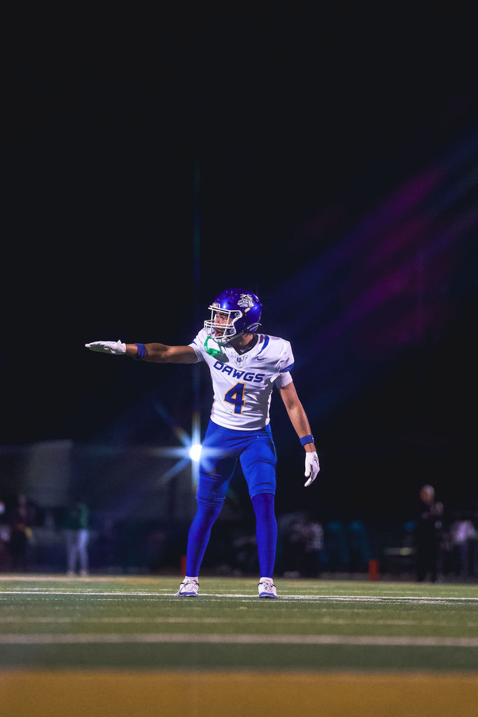 Copperas Cove High School football athletes playing a game against De Soto.