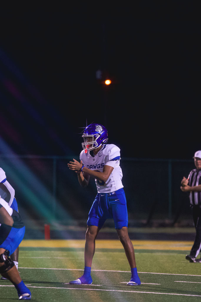 Copperas Cove High School football athletes playing a game against De Soto.