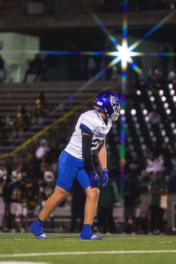 Copperas Cove High School football athletes playing a game against De Soto.