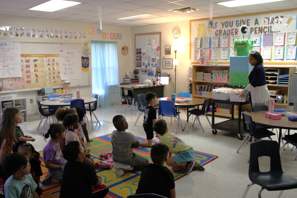 Dr. Sweeney getting ready to hand out popcorn