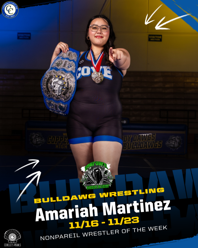 bulldawg wrestling amariah martinez 11-16 - 1123 nonpareil wrestlerof the week