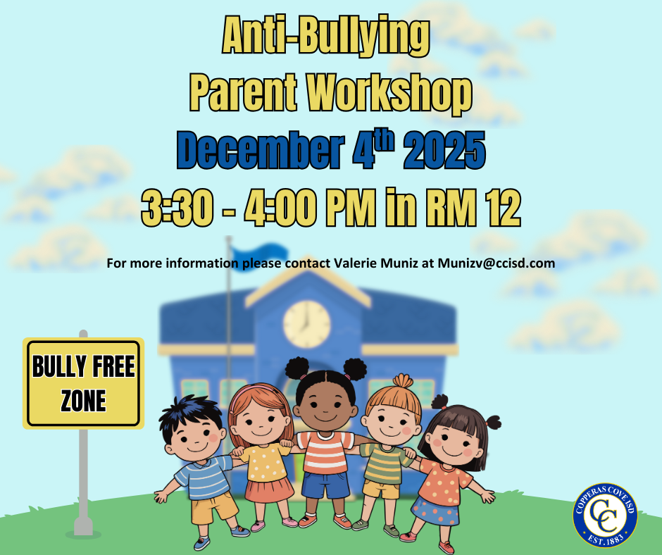 Anti bully flyer with CCISD logo details in caption