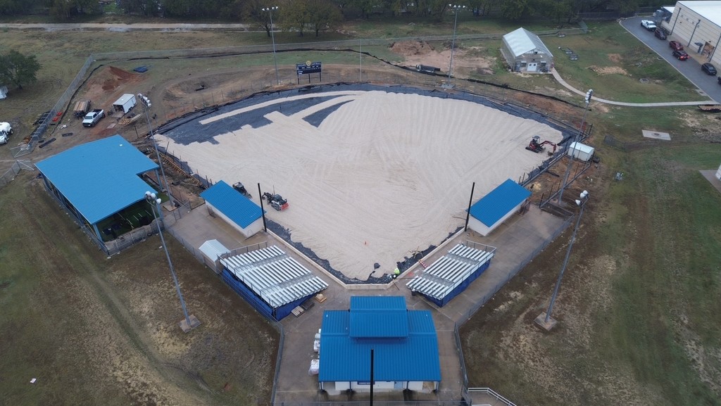 Photo of a softball field being worked on