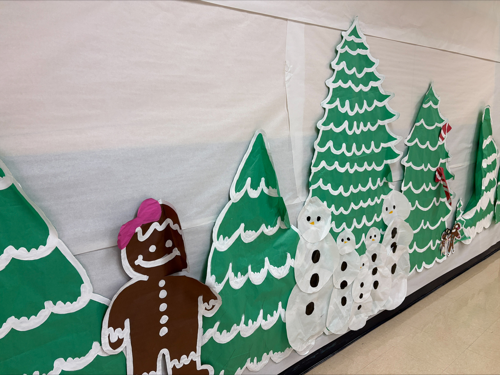 Copperas Cove High School hallways decorated for Christmas.