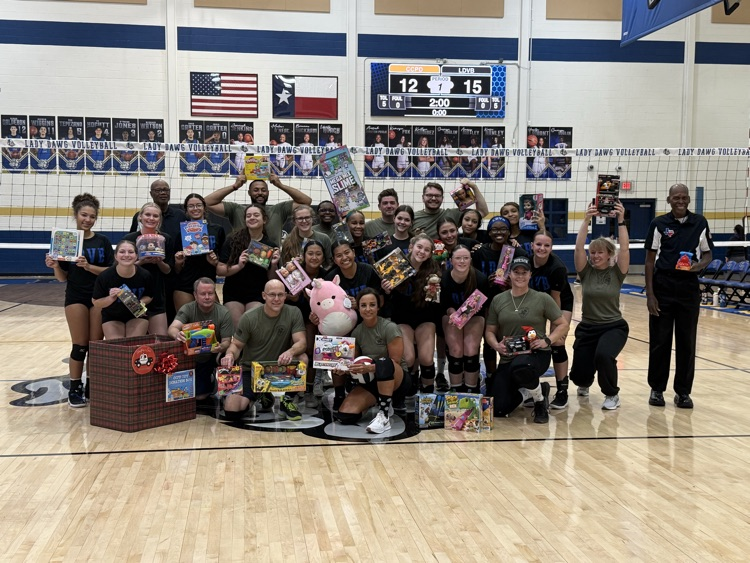 volleyball players with toys