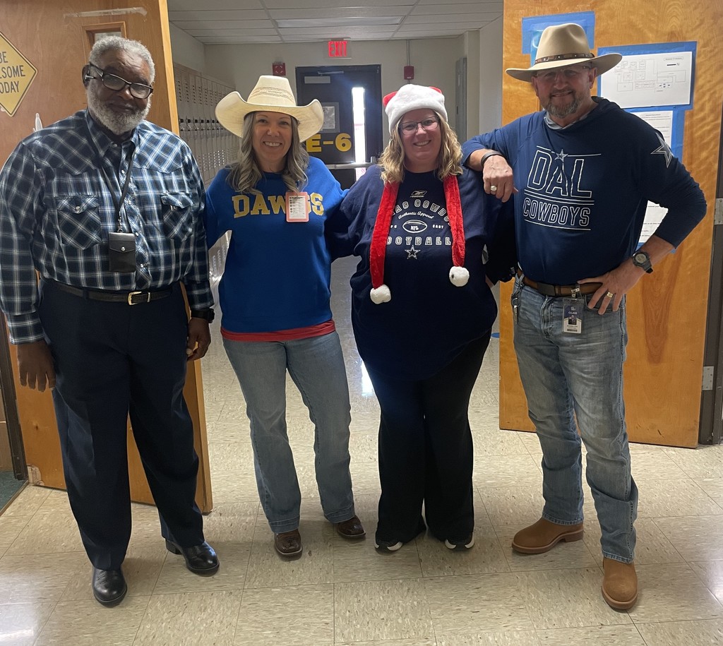 Staff and Students in holiday western wear.