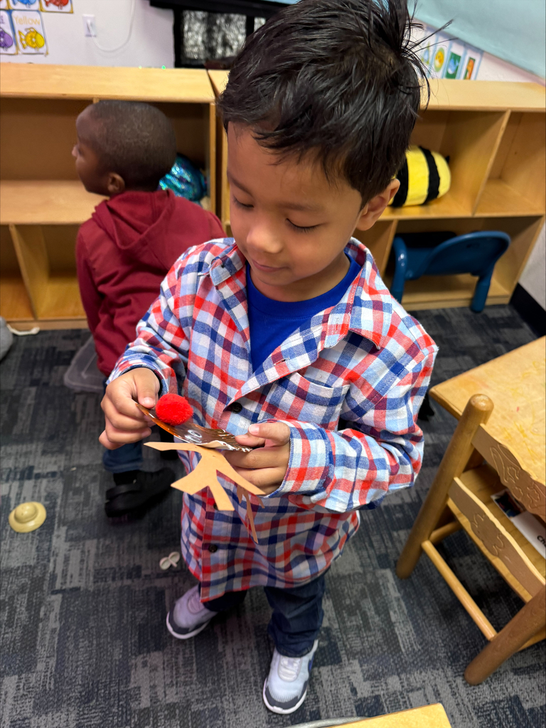 Making reindeers out of triangles.