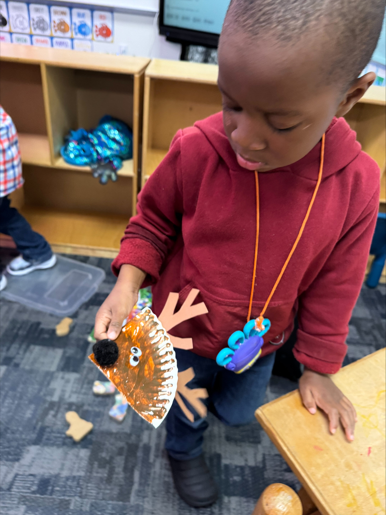 Making reindeers out of triangles.