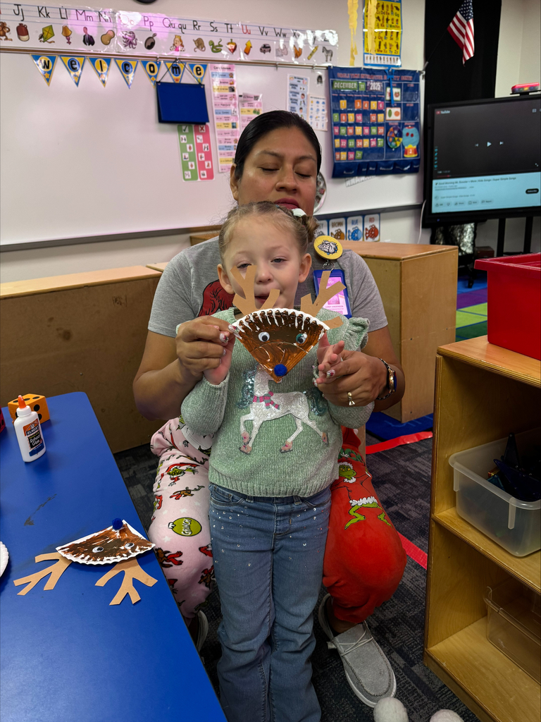 Making reindeers out of triangles.