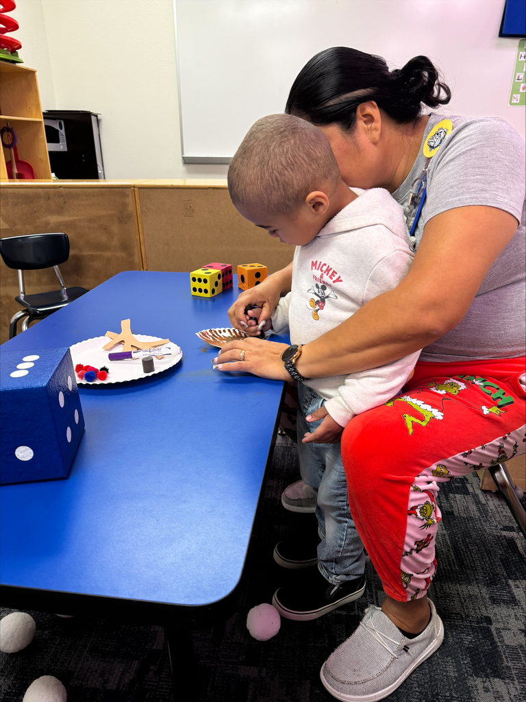 Making reindeers out of triangles.