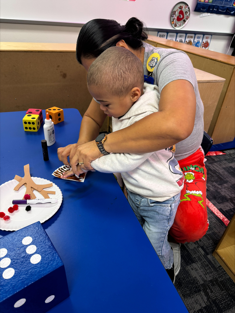 Making reindeers out of triangles.