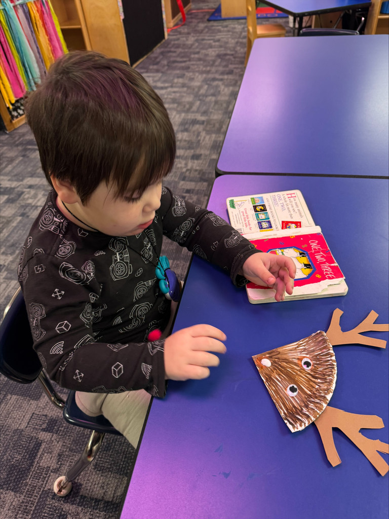 Making reindeers out of triangles.