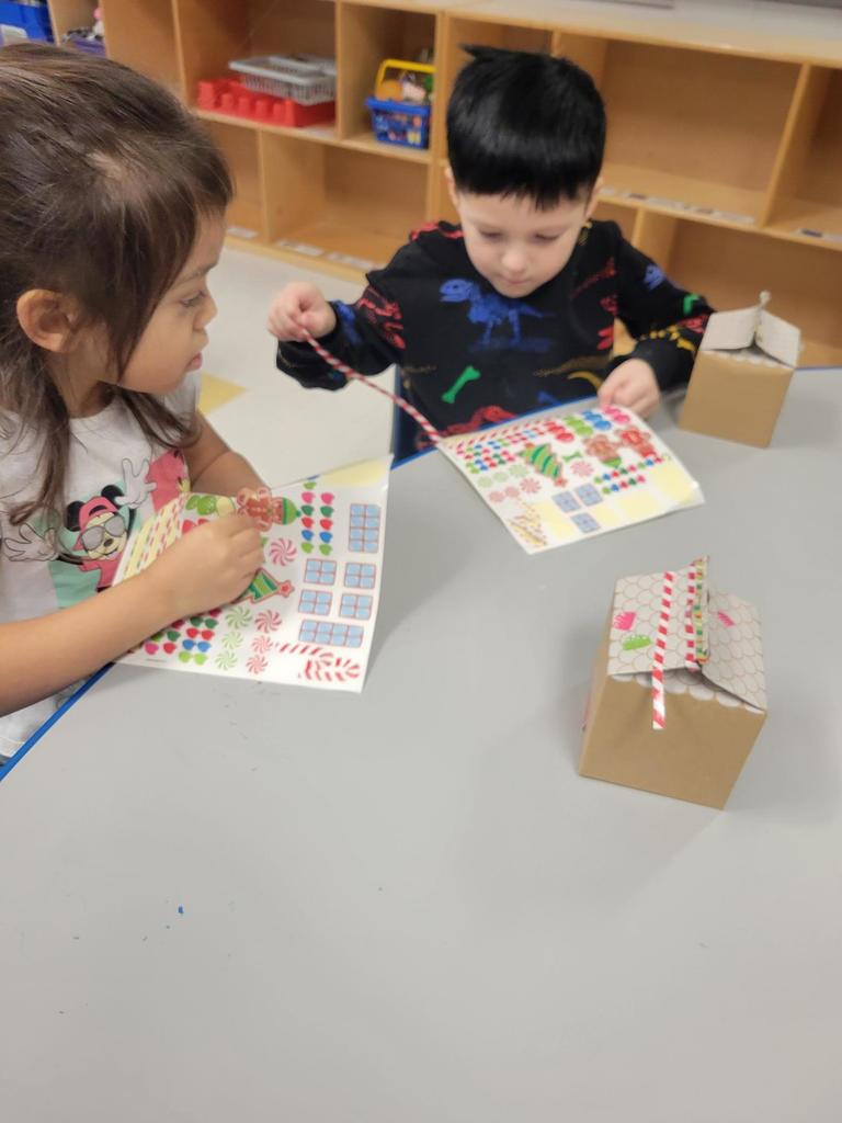 Making gingerbread houses