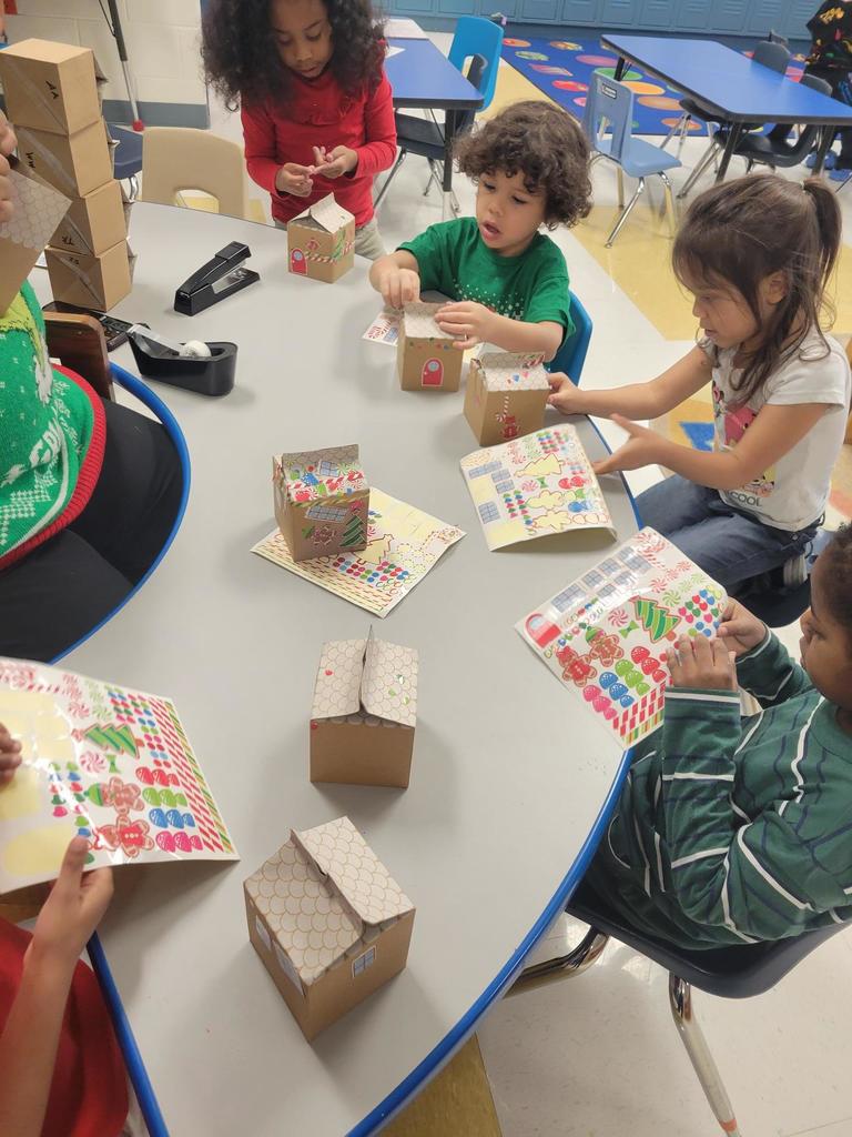 Making gingerbread houses
