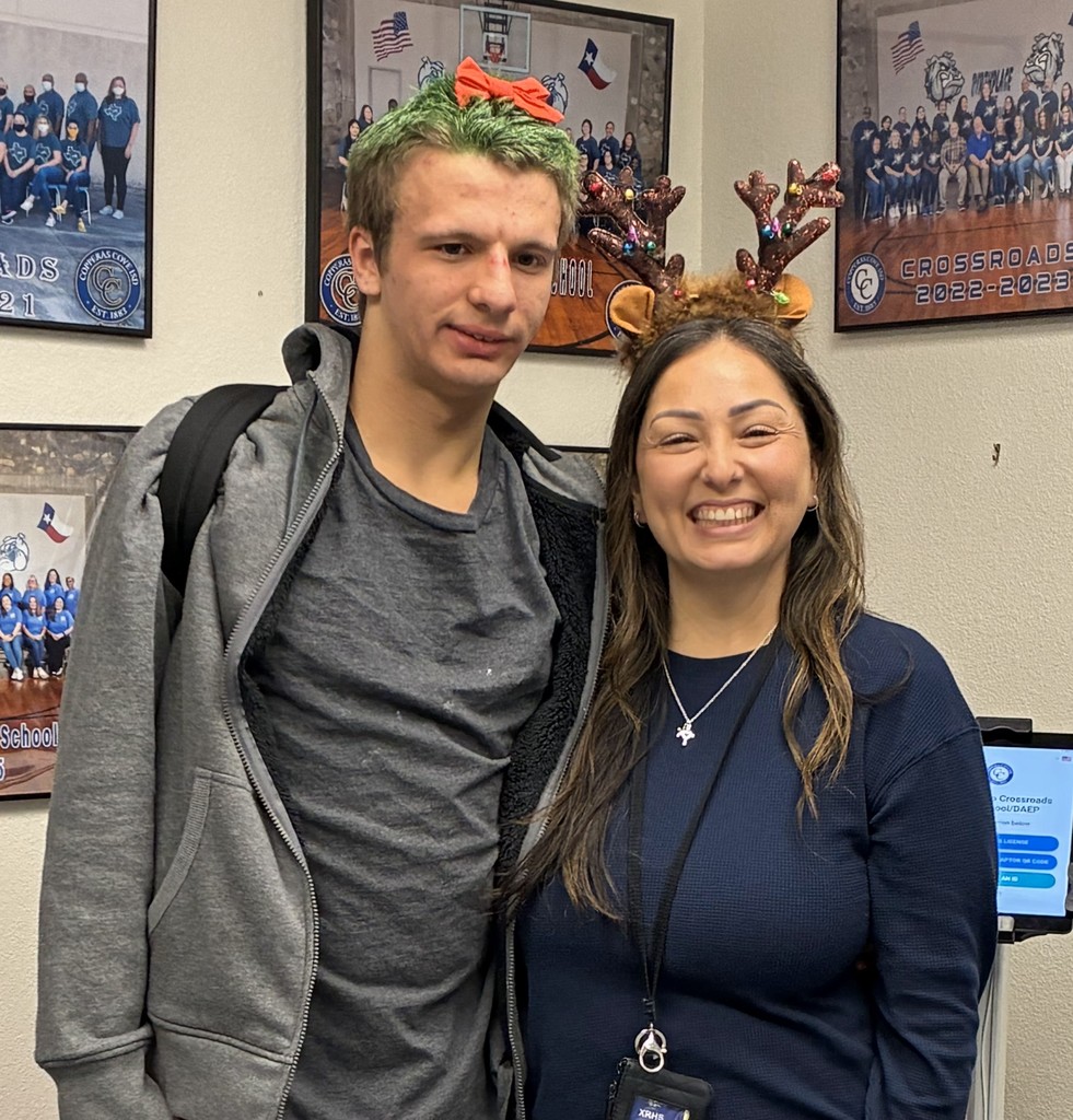 Students and Staff showing their Tree toppers