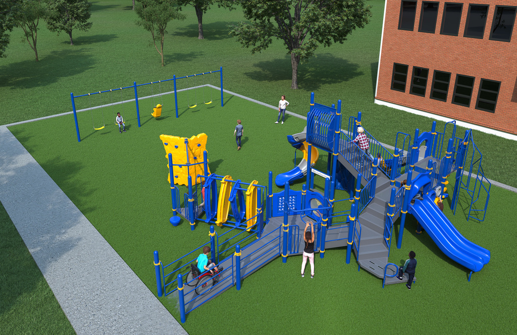 Architectural rendering of a playground