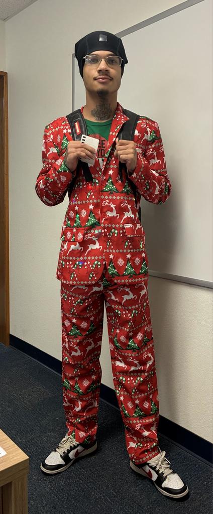 Staff and Students in shiny, blinky, sparkle dress up