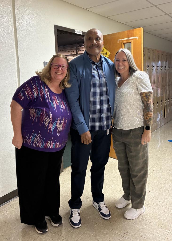 Staff and Students in shiny, blinky, sparkle dress up