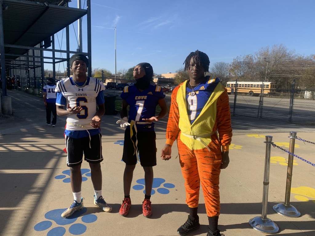 Students and Staff at the Turkey Bowl Game.