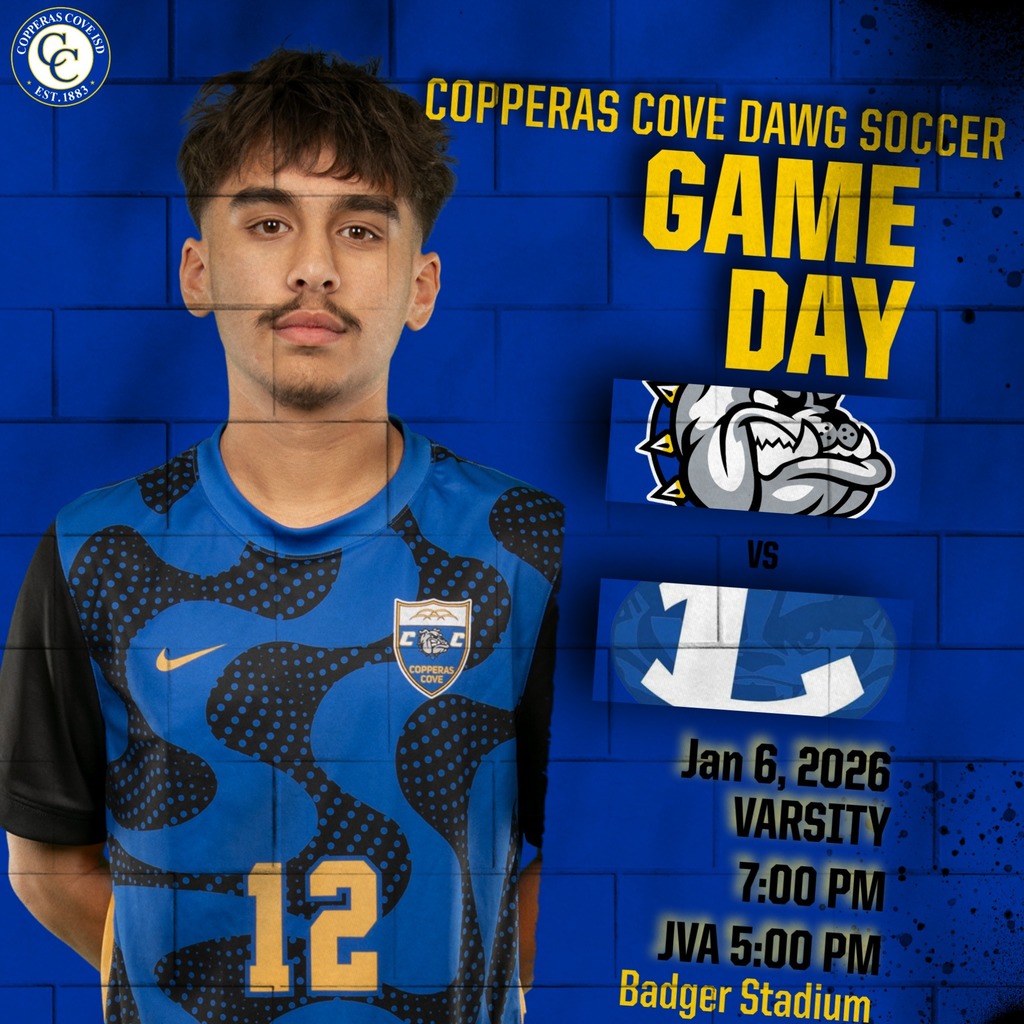 copperas cove soccer gameday vs lampaas at badger stadium jan 6, 2026 varstiy 7pm jva 5pm
