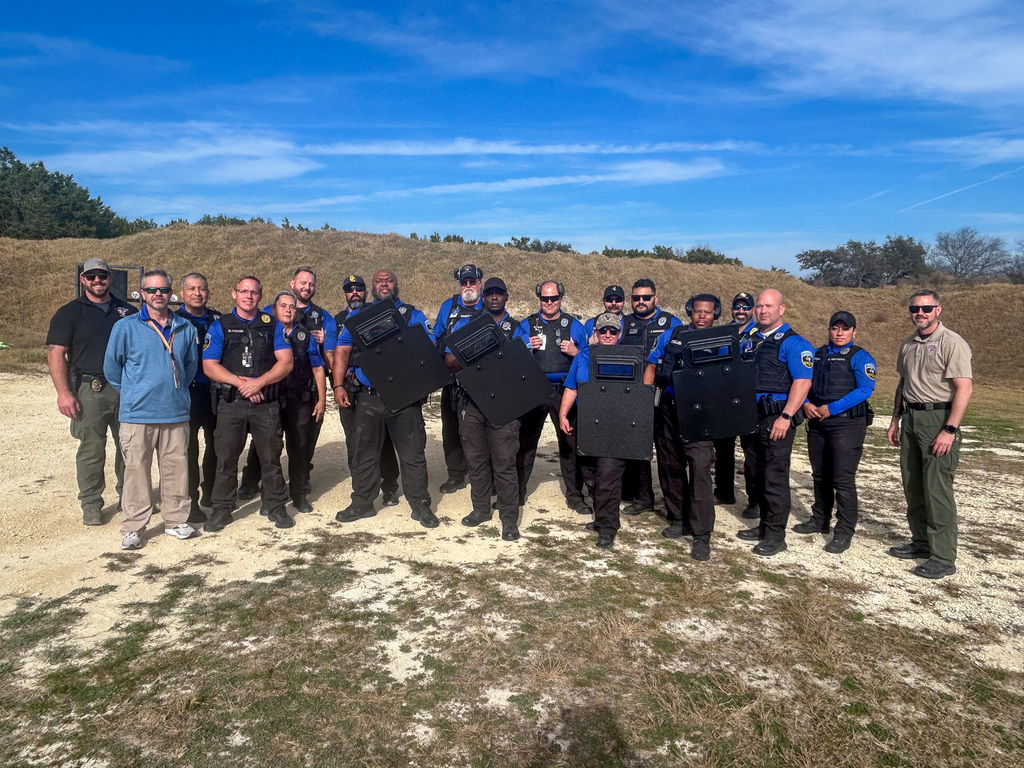 A group of school marshals and two police officers