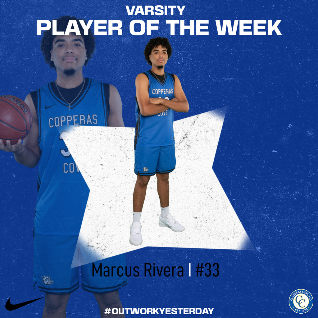 boys basketball player of the week marzcus rivera #33