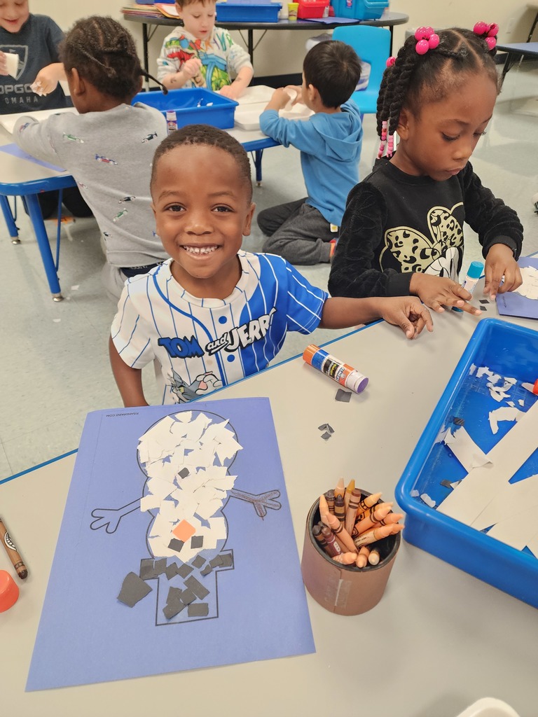 Making a mosaic snowman