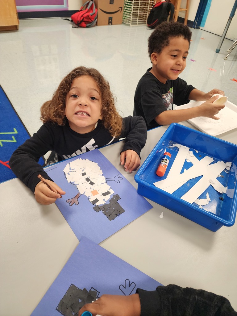 Making a mosaic snowman