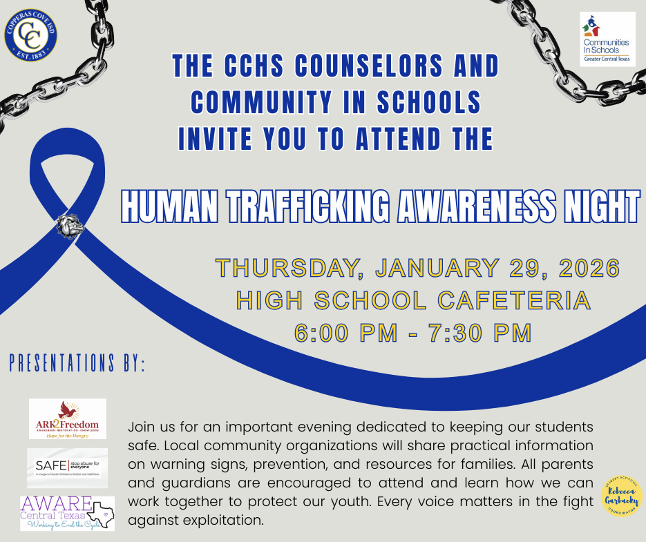 Human Trafficking Awareness Night- details in the post