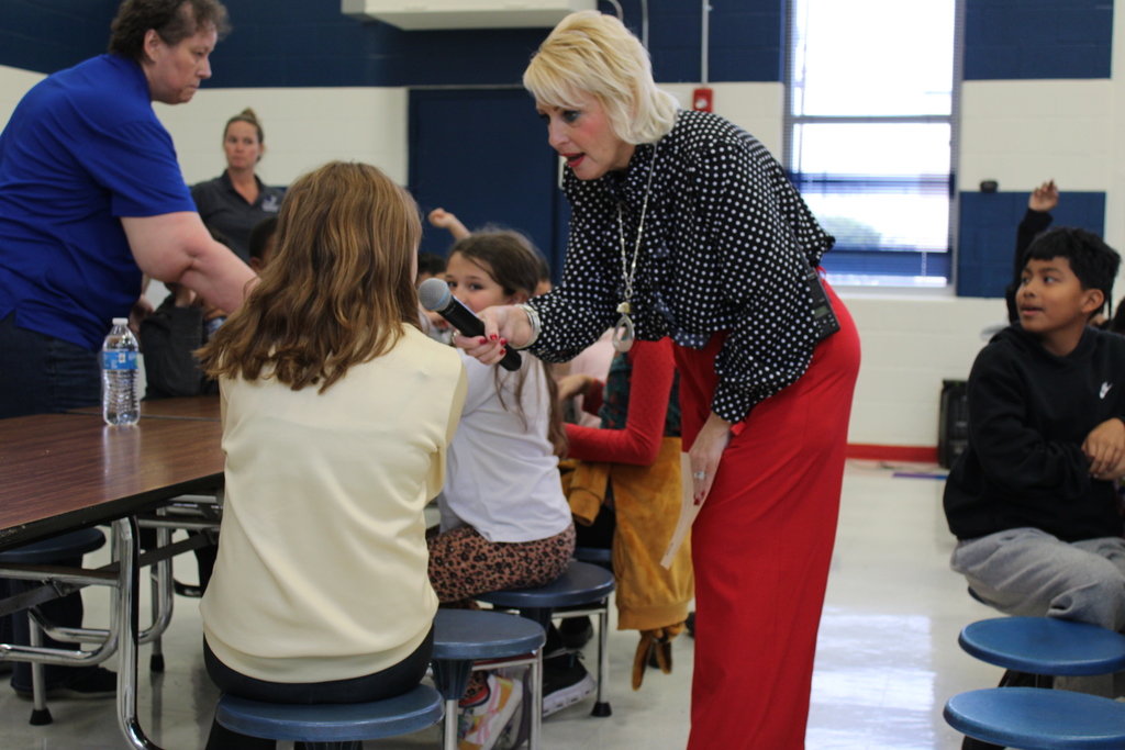 Ms. Bryan takes questions from student