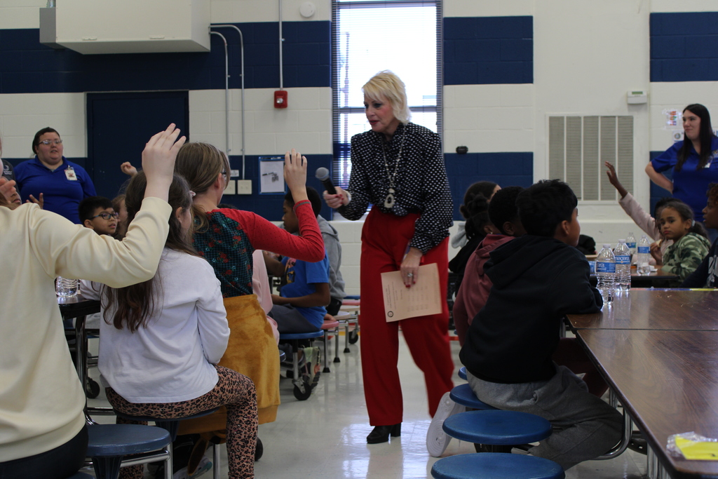Ms. Bryan takes questions from students