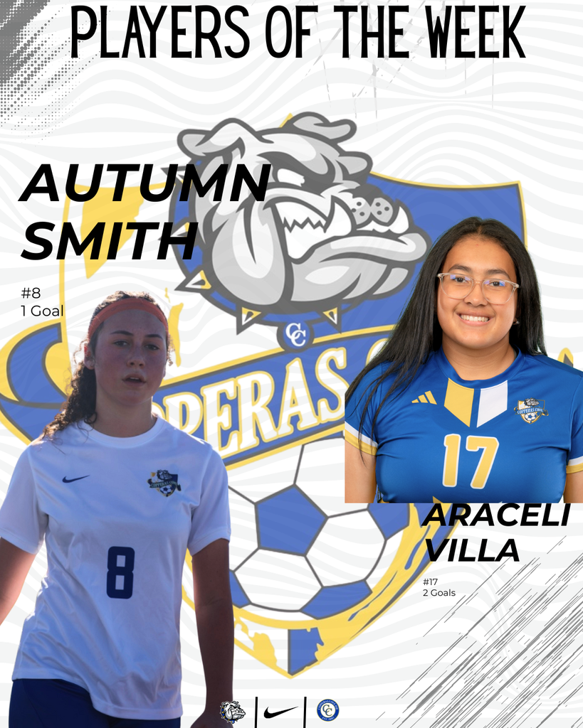 girls soccer players of the week #8 autumn smith 1 goal  and araceli villa #17 2 goals