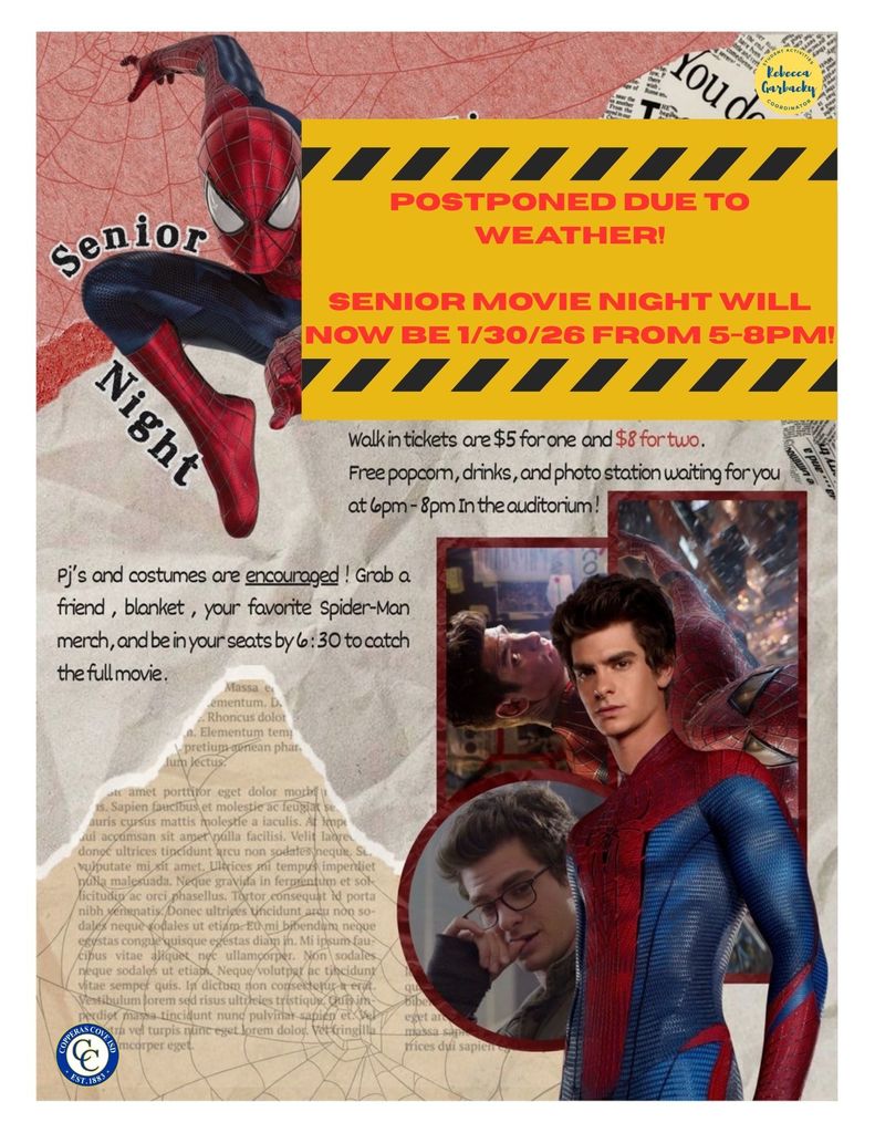 Image is a graphic design with clipart from the SPIDERMAN movies. Text in post body.