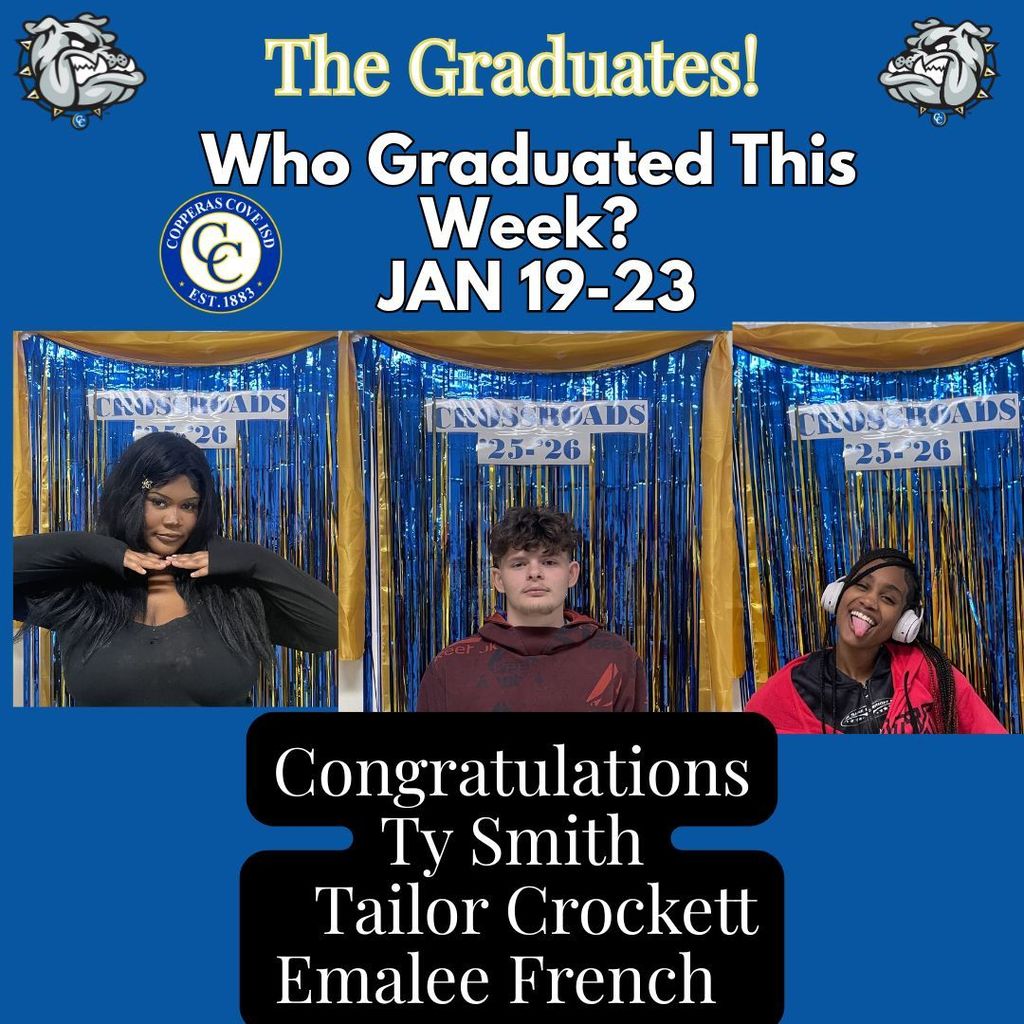 Graduates of week pictures with logo