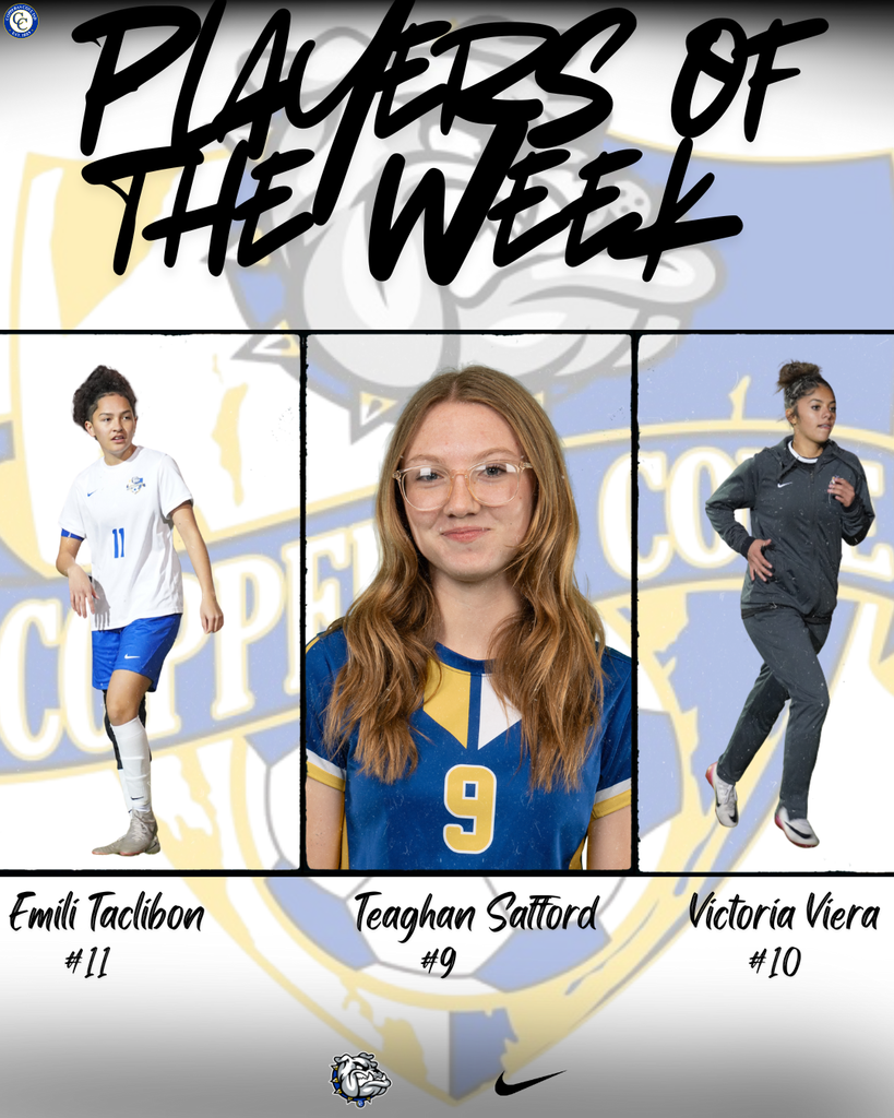players of the week emili taclebon teachan sattord, victoria viera